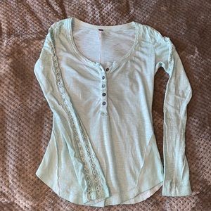 Free people XS long sleeve Lacey tee
